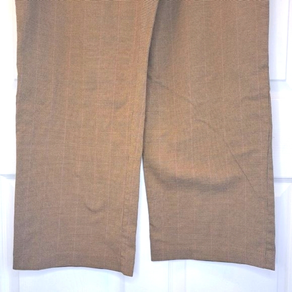 Jaclyn Smith Wide Leg Career Pants Black Brown Checkered Patterned Plus Size 18 - Picture 5 of 9